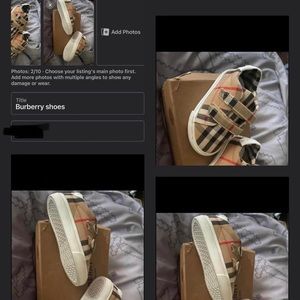 Toddler girl size 3 Burberry sneakers